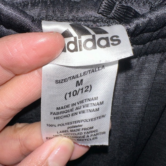 Adidas Youth Black joggers with Pink Trim M 10-12 - Picture 6 of 6